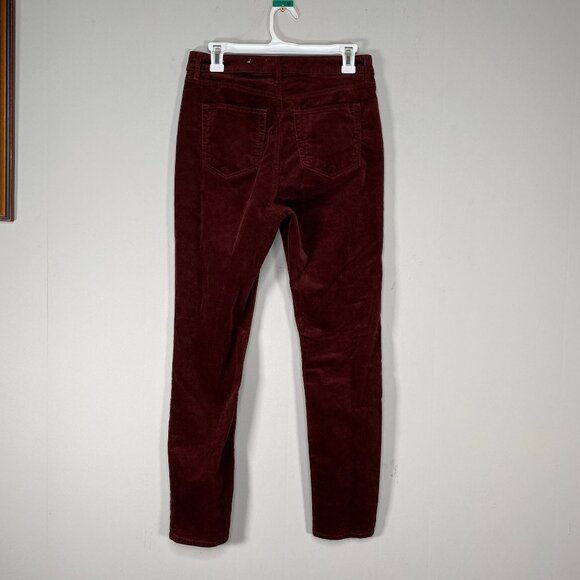 LOFT Made & Loved Velvet Like Jeans Women's 28 Mid Rise Rust Red Casual Pants - Picture 2 of 14